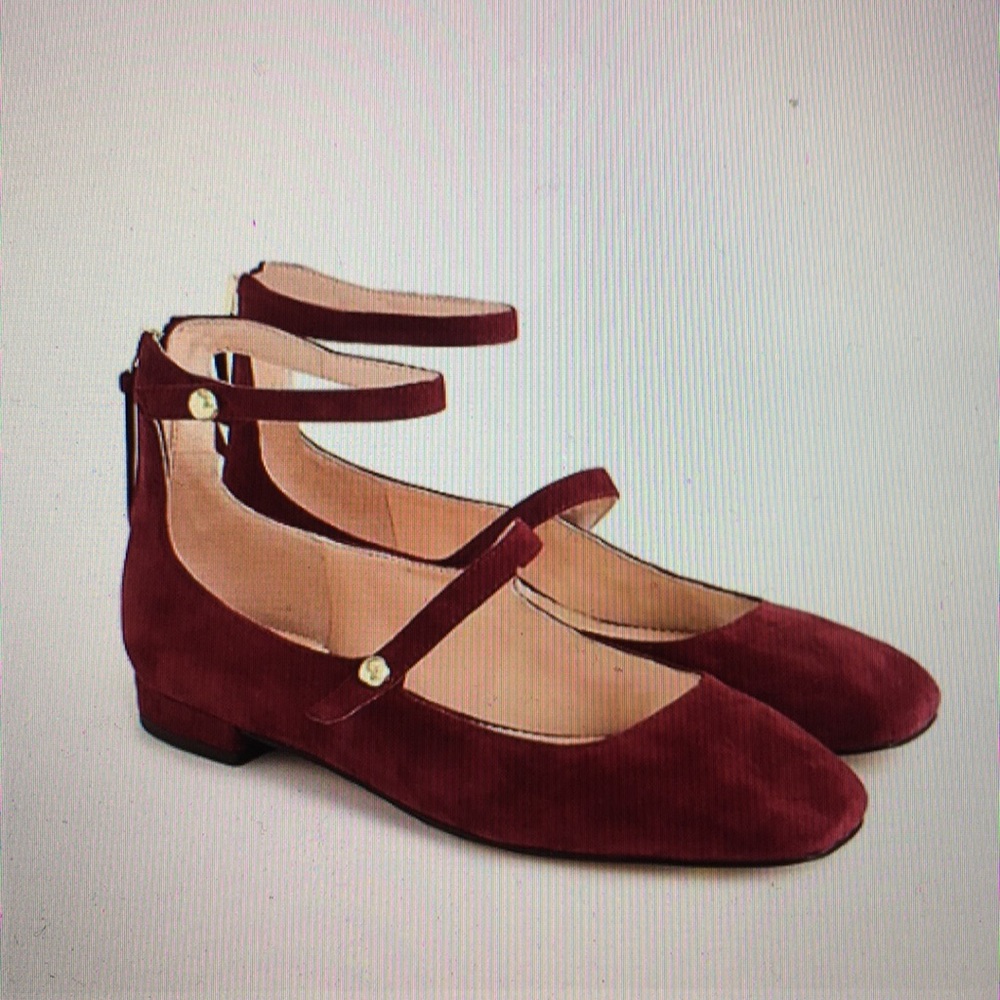 J.Crew ballet flats in suede-New, never worn